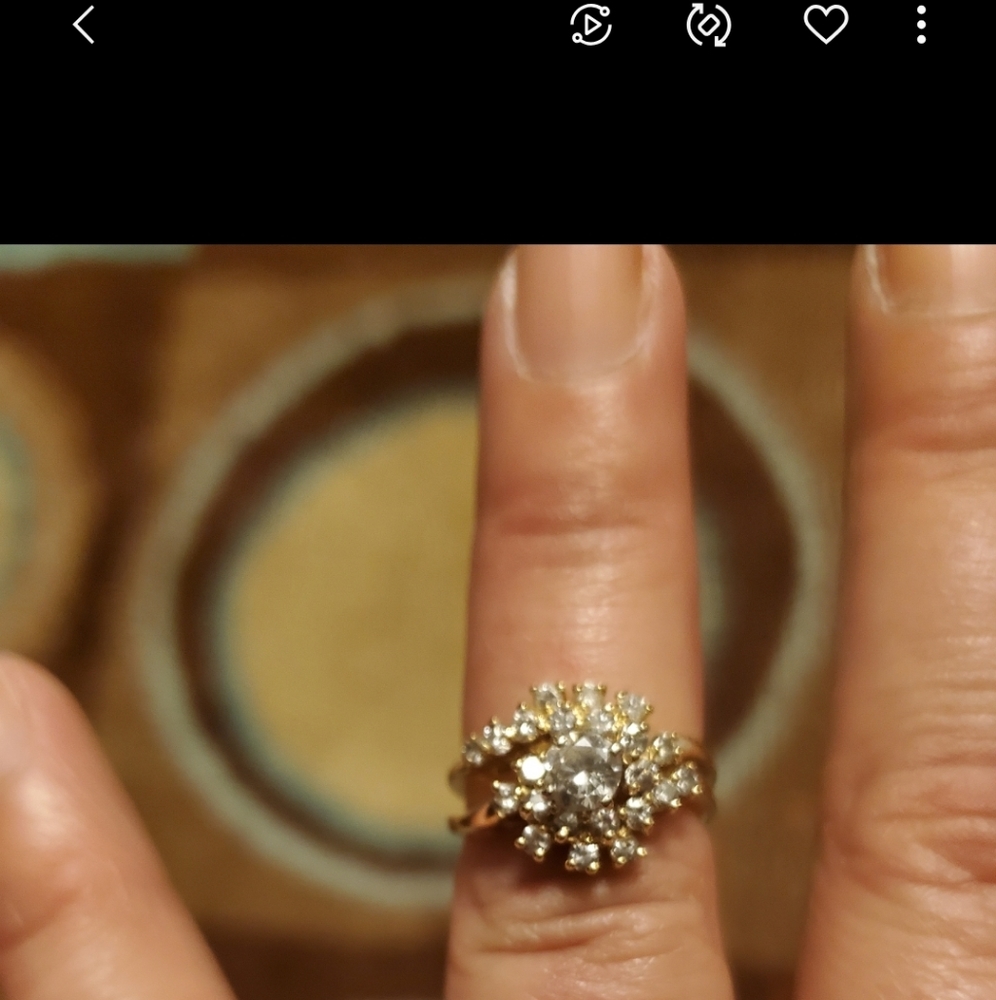 14kt 2pc wedding ring set